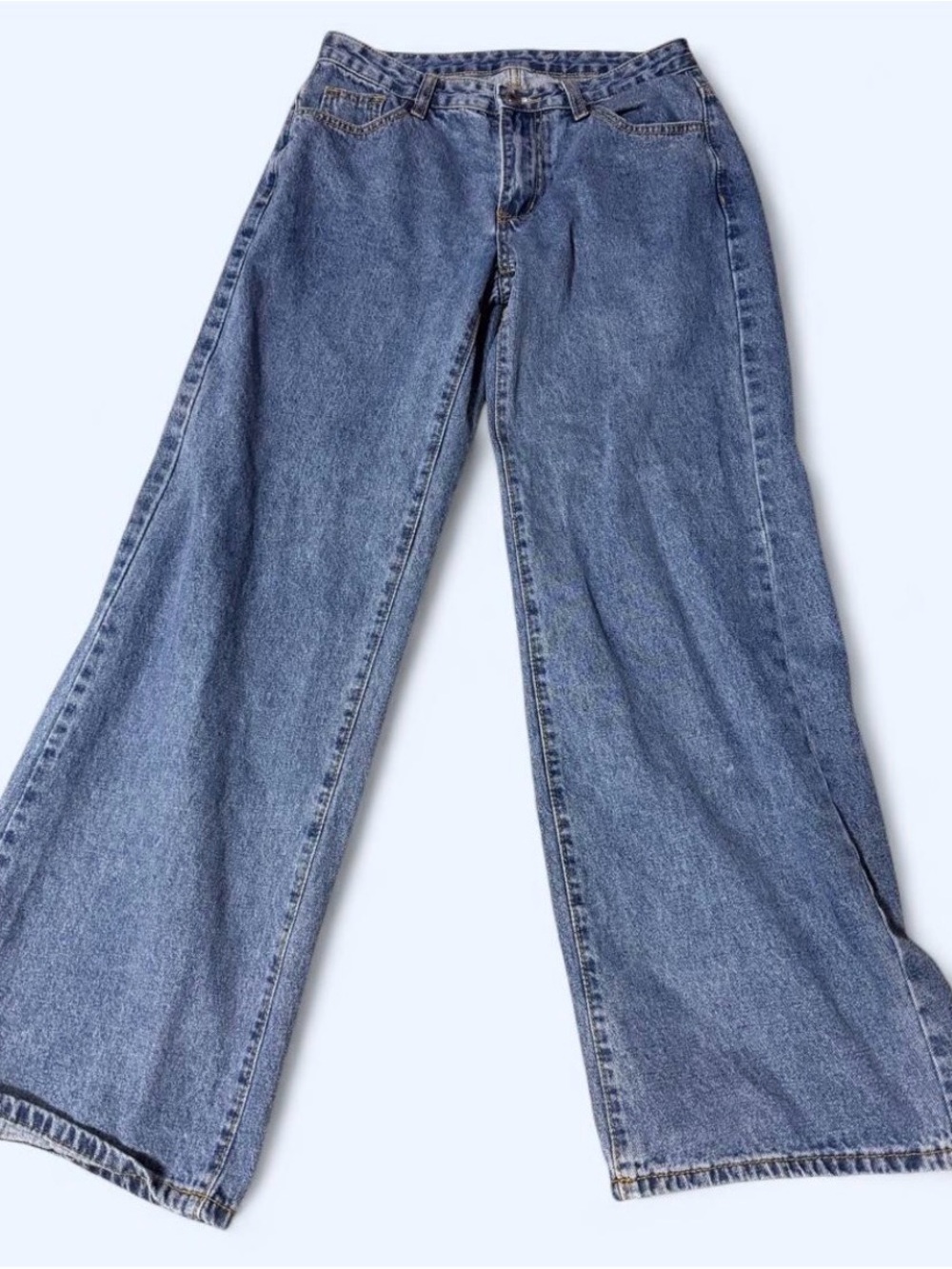 SHEIN Wide Leg Light Wash Jeans